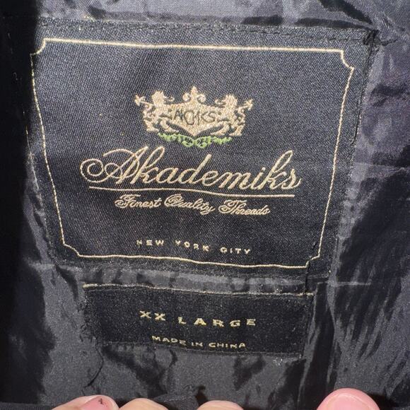 Y2K Vintage Akademiks Grunge Black Parka Jacket Size Xxl - Picture 5 of 6